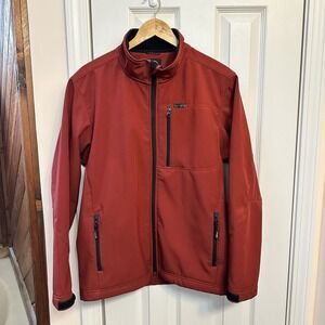 ATG by‎ Wrangler Men's Trail Jacket Size Medium Red Black Trim Zipper